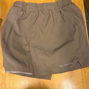 Alphalete Men’s Athletic Shorts — Taupe Brown